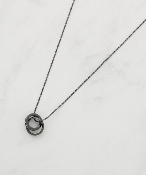 SHOO・LA・RUE(シューラルー)の「【2WAY】リング&クリアドロップネックレス(ネックレス・レディース・ダークブラウン/ピンクゴールド/シルバー/ブラック/ゴールド・00)」の1枚目の写真