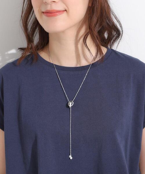 SHOO・LA・RUE(シューラルー)の「【2WAY】リング&クリアドロップネックレス(ネックレス・レディース・ダークブラウン/ピンクゴールド/シルバー/ブラック/ゴールド・00)」の13枚目の写真