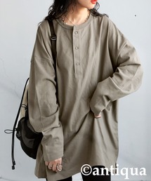 antiqua（アンティカ）の「ヘンリーネックバスクロンT（Tシャツ/カットソー・メンズ）」