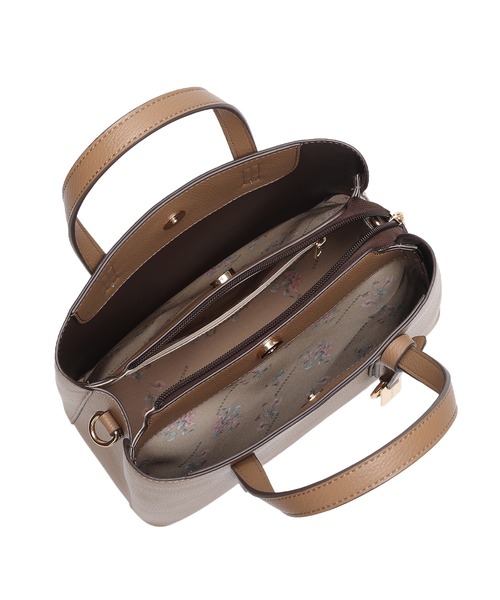 MERCURYDUO（マーキュリーデュオ）の「【MERCURYDUO/マーキュリーデュオ】ワーク 両アオリポケットハンドバッグ／500mlペットボトル収納可能（ハンドバッグ・レディース・ブラック/アイボリー/グレイッシュベージュ・FREE）」の4枚目の写真