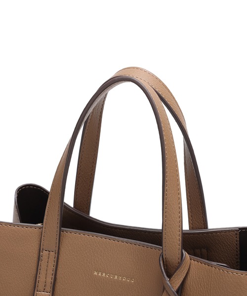 MERCURYDUO（マーキュリーデュオ）の「【MERCURYDUO/マーキュリーデュオ】ワーク 両アオリポケットハンドバッグ／500mlペットボトル収納可能（ハンドバッグ・レディース・ブラック/アイボリー/グレイッシュベージュ・FREE）」の17枚目の写真