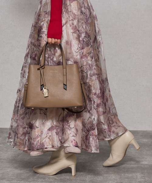 MERCURYDUO（マーキュリーデュオ）の「【MERCURYDUO/マーキュリーデュオ】ワーク 両アオリポケットハンドバッグ／500mlペットボトル収納可能（ハンドバッグ・レディース・ブラック/アイボリー/グレイッシュベージュ・FREE）」の10枚目の写真