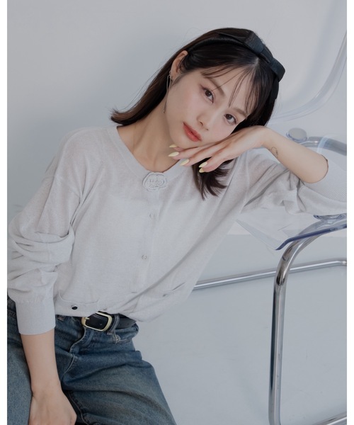 jumelle(ジュメロ)の「スリムリボンピアス(ピアス(両耳用)・レディース・シルバー・FREE)」の6枚目の写真