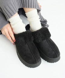 VIVIAN | もふぽか厚底チャンキーヒールサボムートンブーツ(ブーツ)