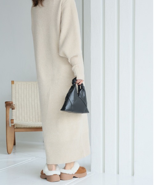 VIVIAN（ヴィヴィアン）の「もふぽか厚底チャンキーヒールサボムートンブーツ（ブーツ・レディース・ブラック/キャメル/ベージュ・LL/S/M/L）」の22枚目の写真