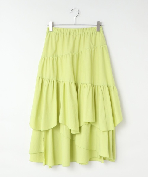 LOWRYS FARM（ローリーズファーム）の「ティアードイレヘムスカート　576730（スカート・レディース・ブラック/ブラウン/アイボリー/グリーン/チャコールグレー・FREE）」の5枚目の写真