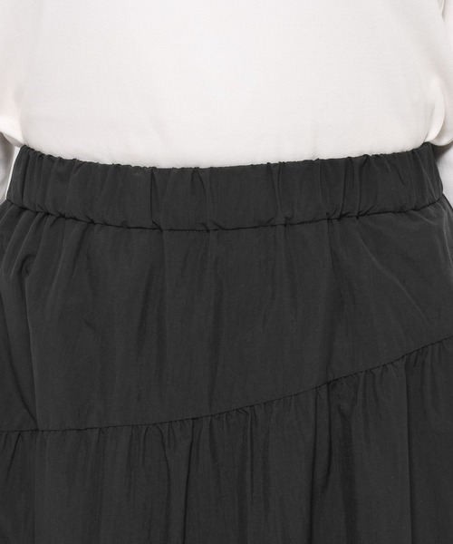 LOWRYS FARM（ローリーズファーム）の「ティアードイレヘムスカート　576730（スカート・レディース・ブラック/ブラウン/アイボリー/グリーン/チャコールグレー・FREE）」の16枚目の写真