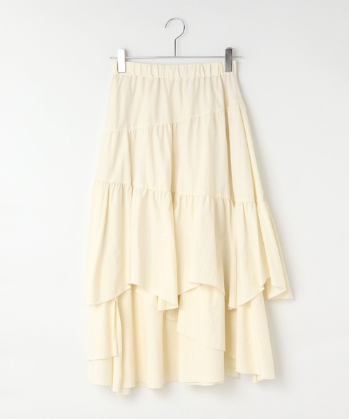 LOWRYS FARM（ローリーズファーム）の「ティアードイレヘムスカート　576730（スカート・レディース・ブラック/ブラウン/アイボリー/グリーン/チャコールグレー・FREE）」の15枚目の写真