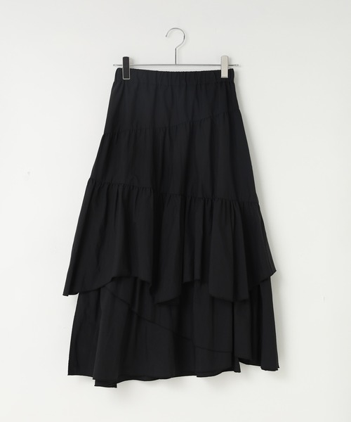 LOWRYS FARM（ローリーズファーム）の「ティアードイレヘムスカート　576730（スカート・レディース・ブラック/ブラウン/アイボリー/グリーン/チャコールグレー・FREE）」の12枚目の写真