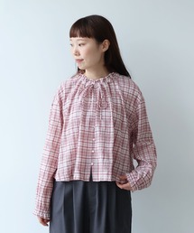 bulle de savon | △ちぢみcheck ブラウス(シャツ/ブラウス)