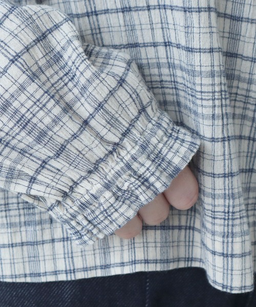 bulle de savon（ビュルデサボン）の「△ちぢみcheck ブラウス（シャツ/ブラウス・レディース・キナリ/ピンク・FREE）」の19枚目の写真