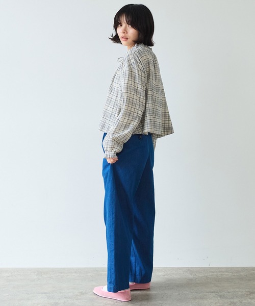 bulle de savon（ビュルデサボン）の「△ちぢみcheck ブラウス（シャツ/ブラウス・レディース・キナリ/ピンク・FREE）」の11枚目の写真