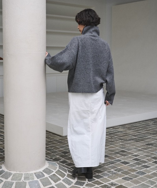 AIC.（エーアイシー）の「ダブルジップハイネックニットブルゾン（ニット/セーター・レディース・チャコールグレー/ベージュ/ブラウン・FREE）」の21枚目の写真