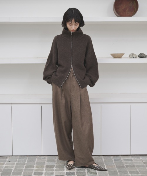 フローレント新作⭐︎完売ニットツイードジップアップブルゾン フローレント新作⭐︎完売ニットツイードジップアップブルゾン