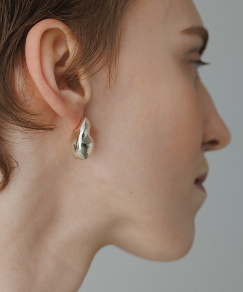 EMOELLE】pearl shaped silver pierced earrings（ピアス（両耳
