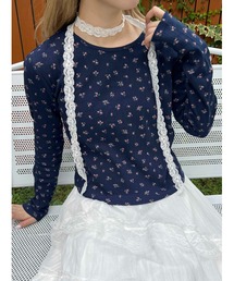 WC | 《秋冬新作★》リトルフラワーパターントップス(Tシャツ/カットソー)