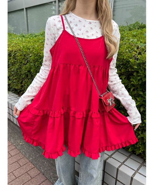 WC（ダブル シー）の「《秋冬新作★》リトルフラワーパターントップス（Tシャツ/カットソー・レディース・ホワイト/ネイビー・FREE）」の7枚目の写真