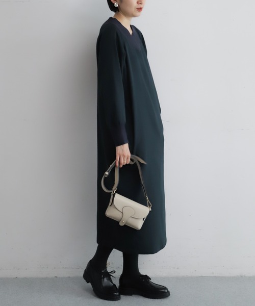 リブVネック ストレートワンピース | NOMBRE IMPAIR