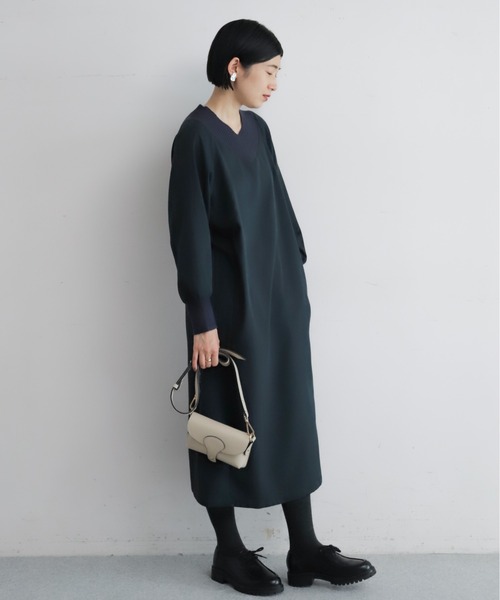 リブVネック ストレートワンピース | NOMBRE IMPAIR