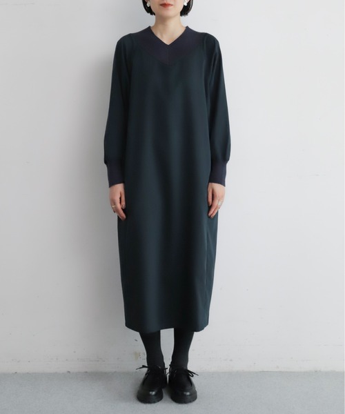 リブVネック ストレートワンピース | NOMBRE IMPAIR