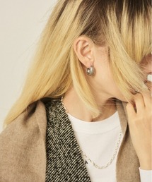 【OCUCCI jewelry/オクチ ジュエリー】Hoop-strip M シルバーフープピアス