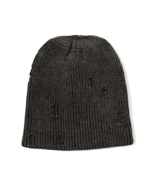 BEAMS HEART(ビームスハート)の「ダメージ ビーニー(ニットキャップ/ビーニー・メンズ・ブラック系その他4/ブラック・ONE SIZE)」の2枚目の写真