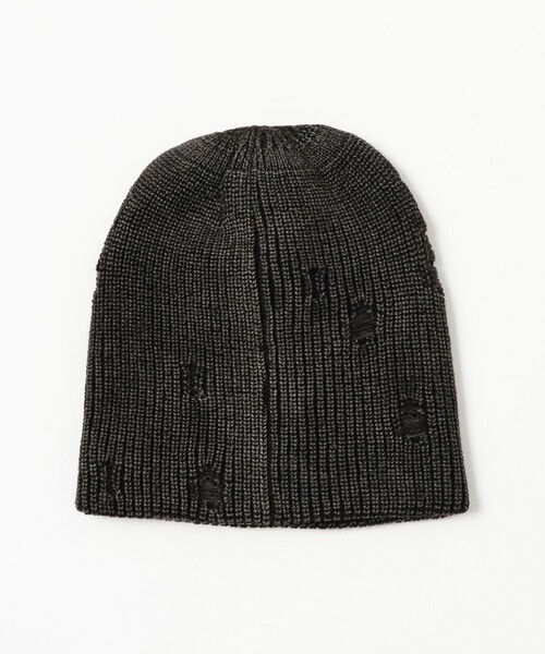 BEAMS HEART(ビームスハート)の「ダメージ ビーニー(ニットキャップ/ビーニー・メンズ・ブラック系その他4/ブラック・ONE SIZE)」の3枚目の写真