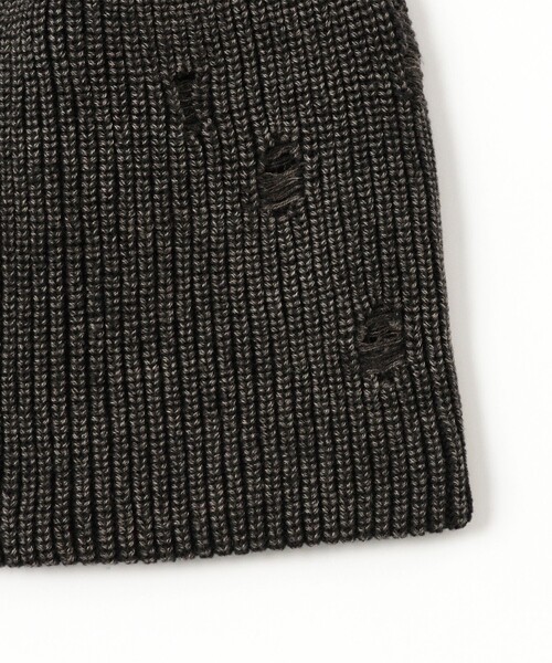 BEAMS HEART(ビームスハート)の「ダメージ ビーニー(ニットキャップ/ビーニー・メンズ・ブラック系その他4/ブラック・ONE SIZE)」の4枚目の写真