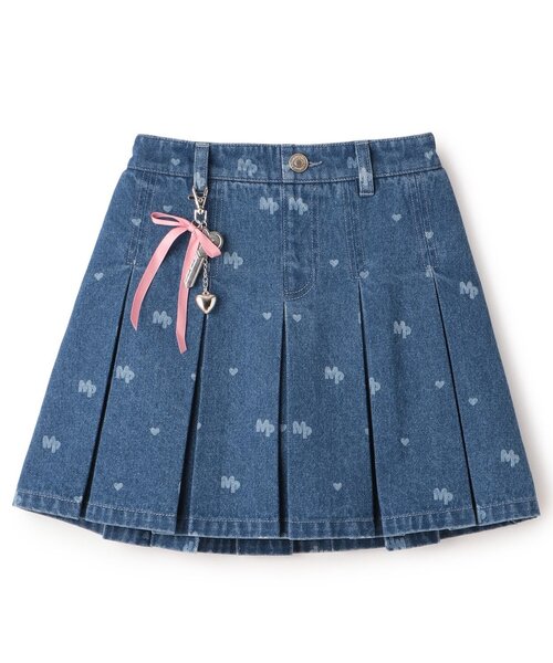 M*N様 Mezzo Piano 　デニムプリーツスカート　装飾 メゾ ピアノ(mezzo piano)のスカート- 子ども服のナルミヤ
