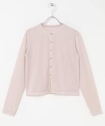 F by ROSSO | F by ROSSO　シアーリブベロアコンパクトカーディガン(カーディガン/ボレロ)