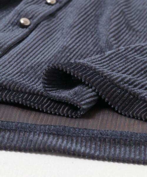 F by ROSSO（エフバイロッソ）の「F by ROSSO　シアーリブベロアコンパクトカーディガン（カーディガン/ボレロ・レディース・ネイビー/ピンク・FREE）」の13枚目の写真