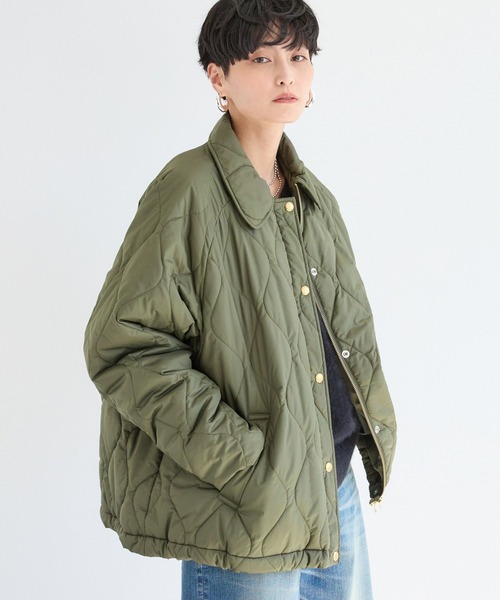 UNIVERSAL OVERALL(ユニバーサルオーバーオール)の「BARNYARDSTORM / 【UNIVERSAL OVERALL (ユニバーサルオーバーオール)】 / キルトジャケットコート(ブルゾン・レディース・ブラック/カーキ・S/M)」の8枚目の写真