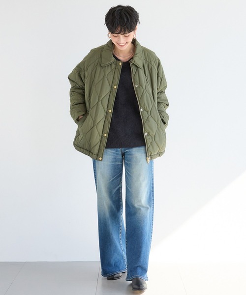 UNIVERSAL OVERALL(ユニバーサルオーバーオール)の「BARNYARDSTORM / 【UNIVERSAL OVERALL (ユニバーサルオーバーオール)】 / キルトジャケットコート(ブルゾン・レディース・ブラック/カーキ・S/M)」の17枚目の写真