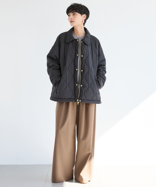 UNIVERSAL OVERALL(ユニバーサルオーバーオール)の「BARNYARDSTORM / 【UNIVERSAL OVERALL (ユニバーサルオーバーオール)】 / キルトジャケットコート(ブルゾン・レディース・ブラック/カーキ・S/M)」の10枚目の写真