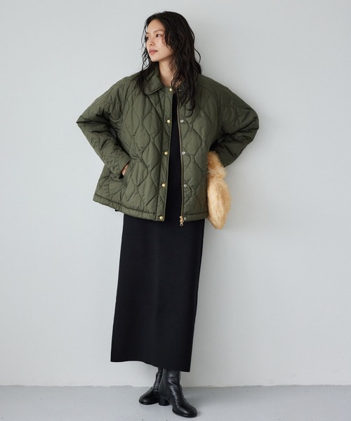 UNIVERSAL OVERALL(ユニバーサルオーバーオール)の「BARNYARDSTORM / 【UNIVERSAL OVERALL (ユニバーサルオーバーオール)】 / キルトジャケットコート(ブルゾン・レディース・ブラック/カーキ・S/M)」の22枚目の写真