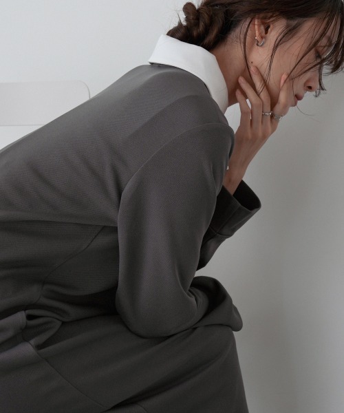 Bab（バブ）の「【選べるサイズ展開】2WAYダブルカラーワンピース（ワンピース・レディース・チャコールグレー/ブラック/モカ・S/M/L）」の4枚目の写真