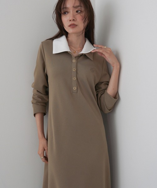 Bab（バブ）の「【選べるサイズ展開】2WAYダブルカラーワンピース（ワンピース・レディース・チャコールグレー/ブラック/モカ・S/M/L）」の18枚目の写真