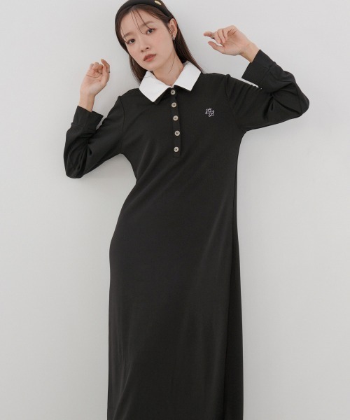 Bab（バブ）の「【選べるサイズ展開】2WAYダブルカラーワンピース（ワンピース・レディース・チャコールグレー/ブラック/モカ・S/M/L）」の20枚目の写真