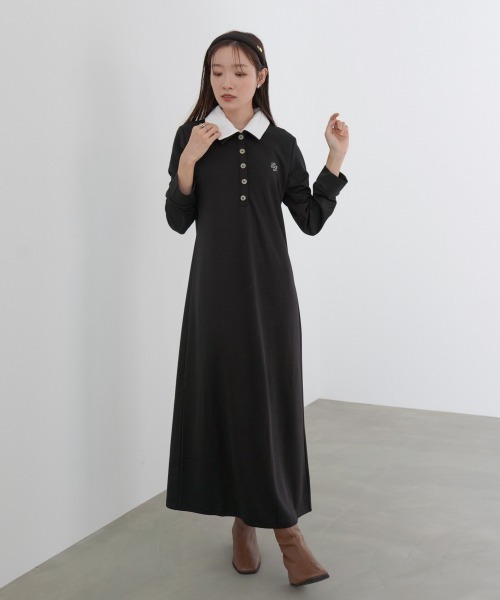 Bab（バブ）の「【選べるサイズ展開】2WAYダブルカラーワンピース（ワンピース・レディース・チャコールグレー/ブラック/モカ・S/M/L）」の19枚目の写真