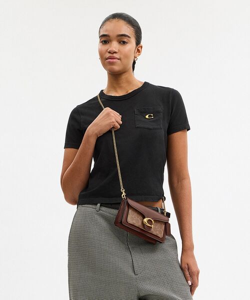 タビー チェーン クロスボディ バッグ 19・シグネチャー キャンバス