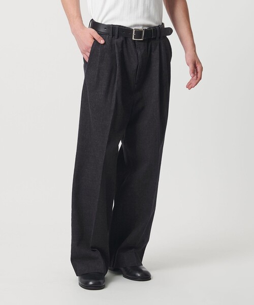 MONKEY TIME（モンキータイム）の「エイジレス デニム 2P ワイド ストレート パンツ（デニムパンツ・メンズ・ネイビー/ブラック・S/M/L/XL）」の6枚目の写真