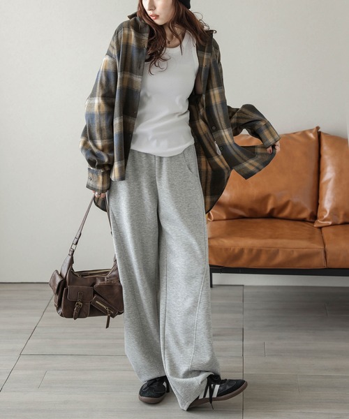 La-gemme（ラジェム）の「ヴィンテージライクチェックシャツ（シャツ/ブラウス・レディース・オレンジ/ベージュ/ブルー・フリー）」の11枚目の写真