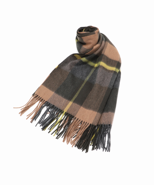 Spick & Span（スピックアンドスパン）の「Spick & Span カシミヤチェックストール（ストール/ショール・レディース・ブラウン/グリーン・FREE）」の12枚目の写真