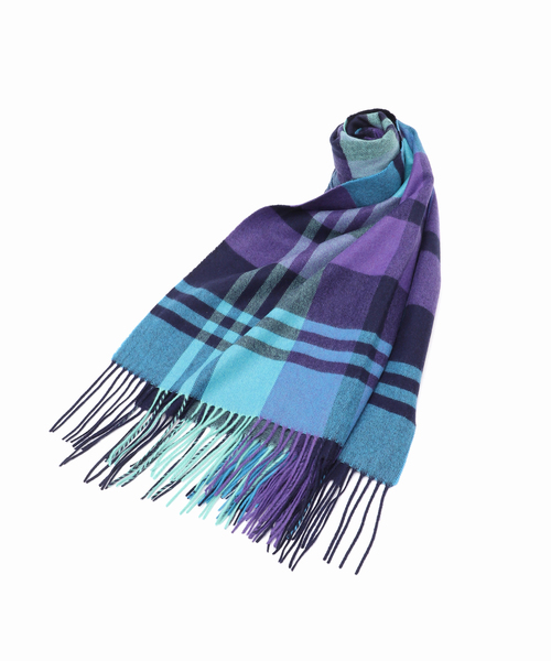 Spick & Span（スピックアンドスパン）の「Spick & Span カシミヤチェックストール（ストール/ショール・レディース・ブラウン/グリーン・FREE）」の14枚目の写真