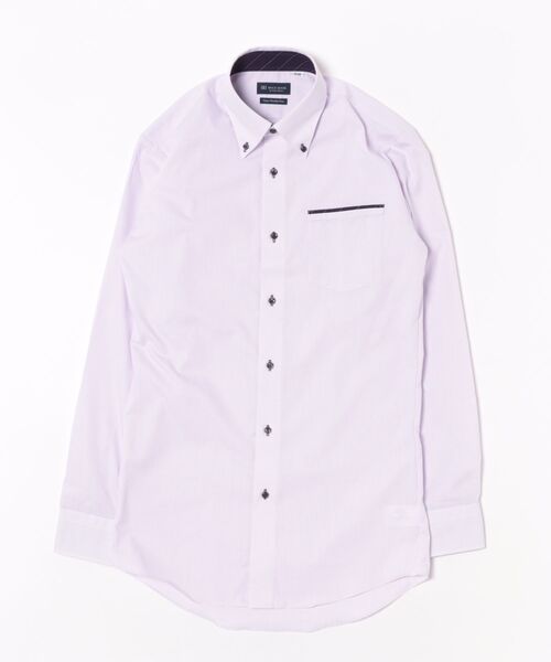 TOKYO SHIRTS(トウキョウシャツ)の「【超形態安定】形態安定ノンアイロン ボタンダウン 長袖ビジネスワイシャツ (大きいサイズ・長いサイズ)(ビジネスシャツ・メンズ・パープル・首回り39cm-裄丈88cm/首回り47cm-裄丈90cm/首回り47cm-裄丈86cm/首回り45cm-裄丈90cm/首回り45cm-裄丈86cm/首回り45cm-裄丈82cm/首回り43cm-裄丈90cm/首回り42cm-裄丈90cm/首回り41cm-裄丈90cm)」の6枚目の写真