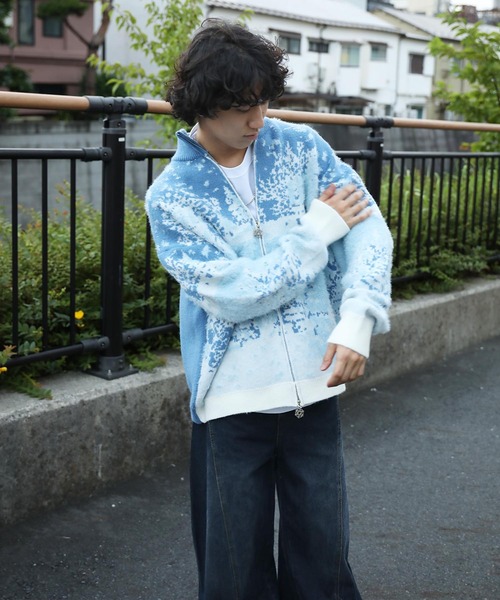 HOOK(フック)の「HOOK -original- 雪柄ダブルジップハイネックカーディガン (AW)(カーディガン/ボレロ・メンズ・ブルー/ライトブルー・MEDIUM/LARGE/X-LARGE)」の19枚目の写真