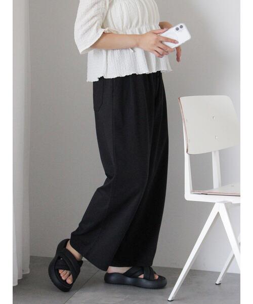 ehka sopo（エヘカソポ）の「カットタックパンツ（その他パンツ・レディース・ブラック/グレー/オフホワイト・F）」の3枚目の写真