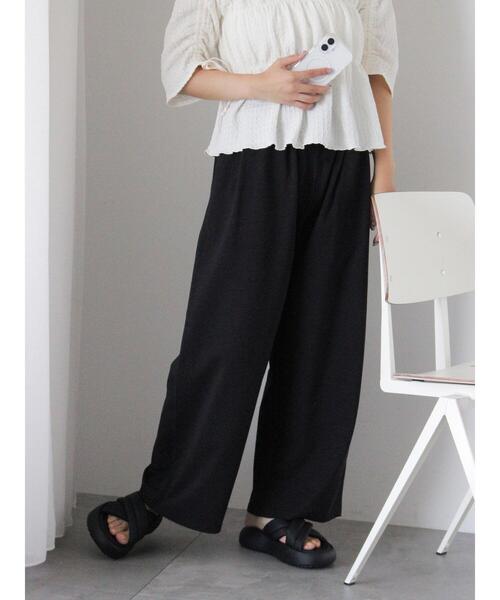 ehka sopo（エヘカソポ）の「カットタックパンツ（その他パンツ・レディース・ブラック/グレー/オフホワイト・F）」の6枚目の写真