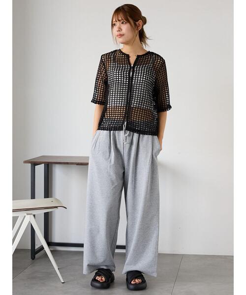 ehka sopo（エヘカソポ）の「カットタックパンツ（その他パンツ・レディース・ブラック/グレー/オフホワイト・F）」の19枚目の写真