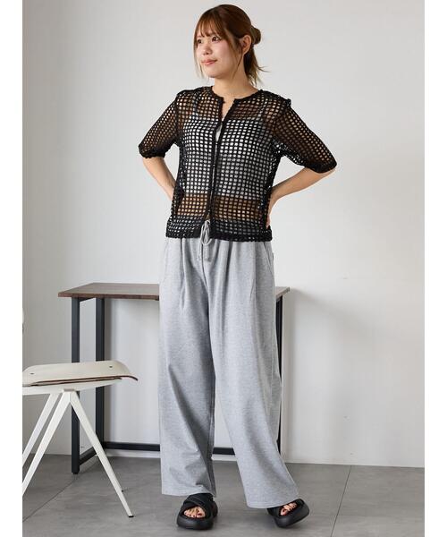 ehka sopo（エヘカソポ）の「カットタックパンツ（その他パンツ・レディース・ブラック/グレー/オフホワイト・F）」の20枚目の写真